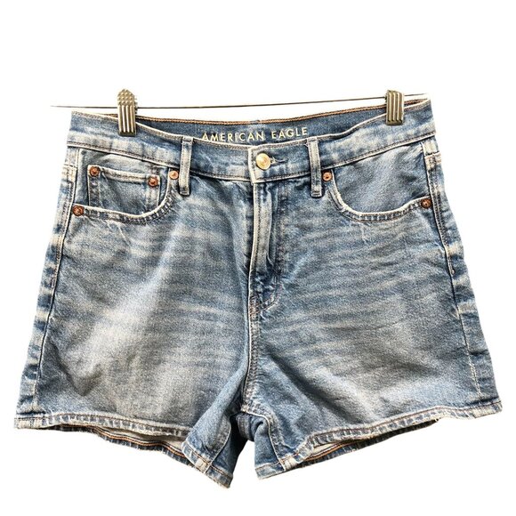 American Eagle Outfitters Pants - American Eagle Strigid Super High Rise Relaxed Short Womens 2 Blue Light Wash